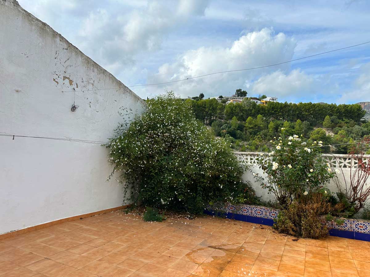 open view from patio from period property
