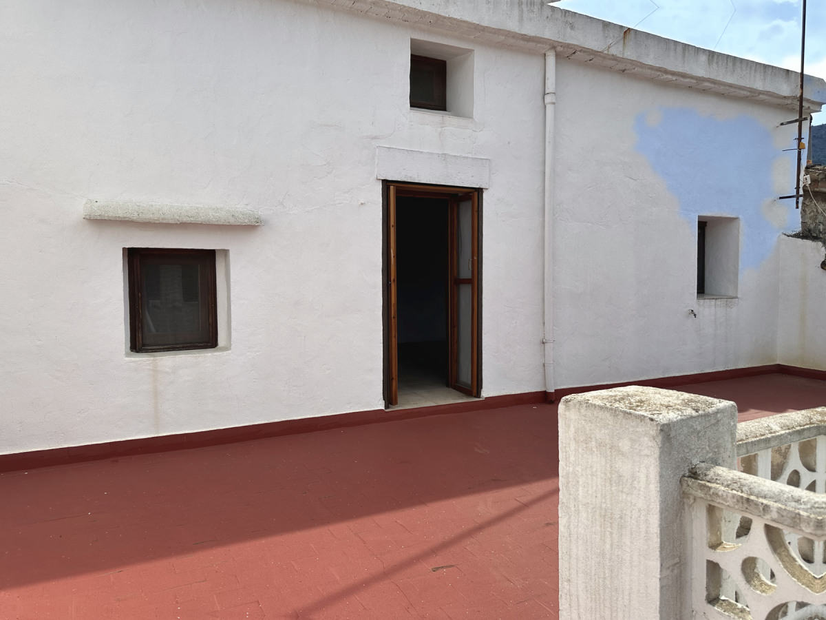 roof terrace back facade of village house for sale in vall de laguar