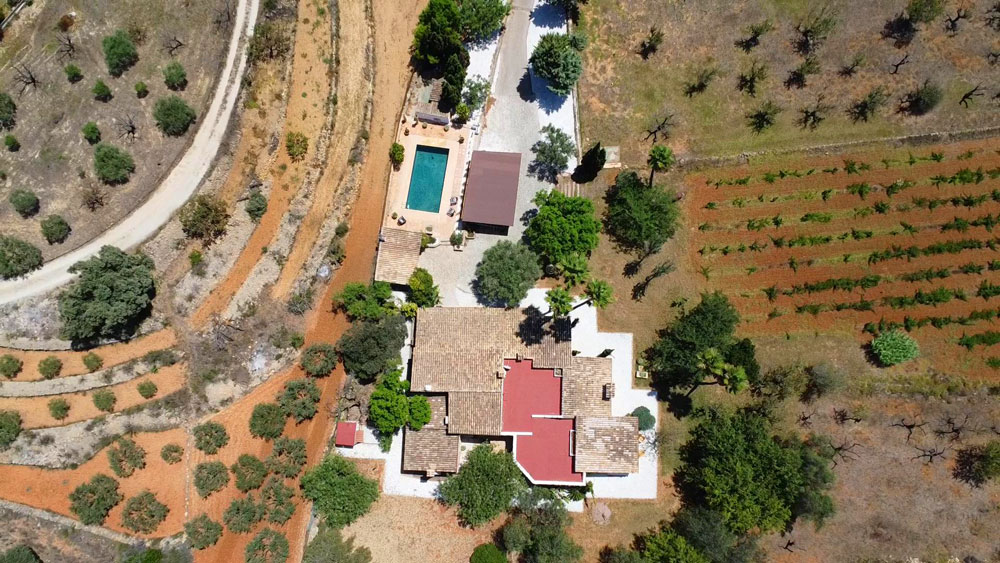 aerial footage of luxury Finca Senija 